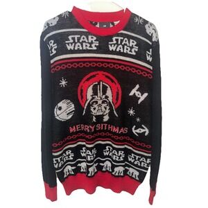 Merry Sithmas Darth Vader Star Wars H&M UGLY Christmas Sweater Size Large